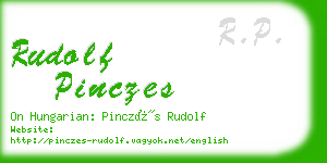 rudolf pinczes business card
